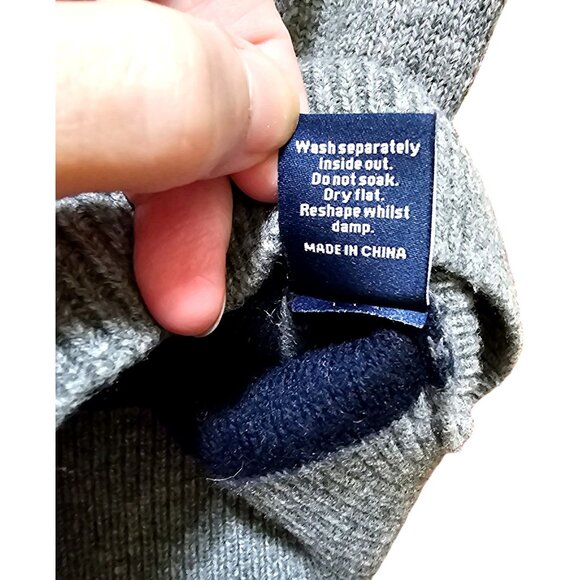 Crew Clothing Company Mens XL Grey & Navy Crew Neck Sweater - Picture 6 of 8